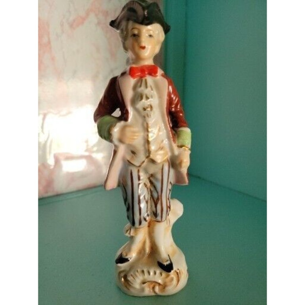 Rare Vintage Colonial Man Ceramic Figure - Japan